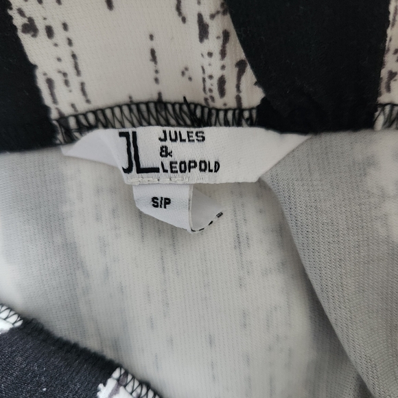 JULES & LEOPOLD Black and white midi stripped skirt Size S - Picture 2 of 6